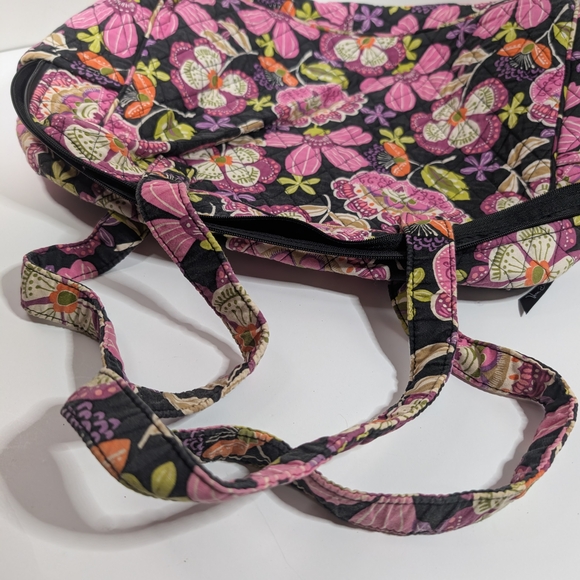 Vera Bradley Pink and Black Quilted Shoulder Bag - Picture 6 of 7